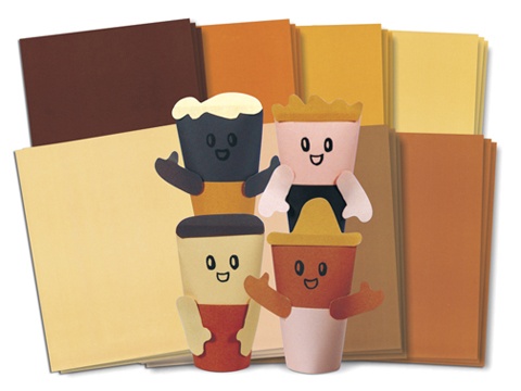 Roylco 15233 Skin Tone Craft Paper - 8.5" x 11"